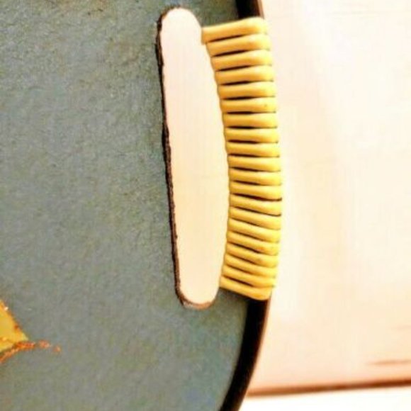 Vintage Turquoise Blue Yellow Sunflower Hand Painted Tilso Japan Serving Tray - Picture 4 of 8